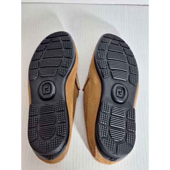 Footjoy Club Casuals Suede Leather Loafers Mens 10.5M Brown Slip On Golf Shoes main image 4